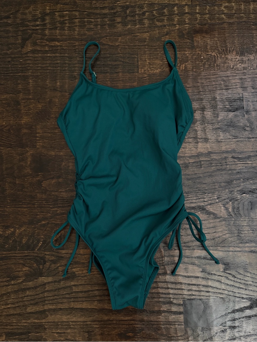 Target Women's Teal Ribbed One-Piece Swimsuit